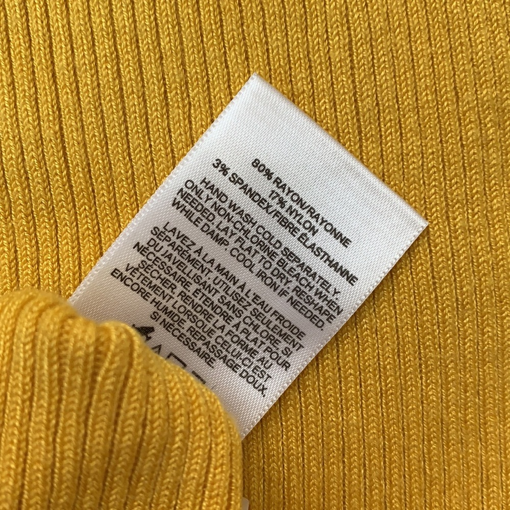 Express Mustard Yellow Ribbed Tank 🌼 - Picture 6 of 7